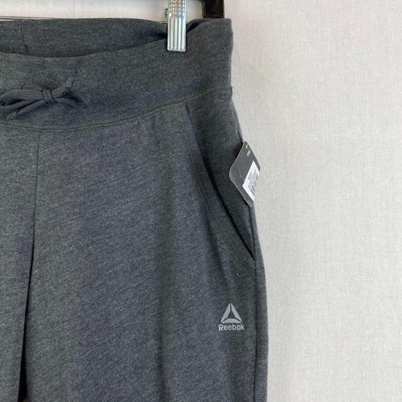 REEBOK Cropped Dark Gray Jogger NWT - Picture 2 of 8